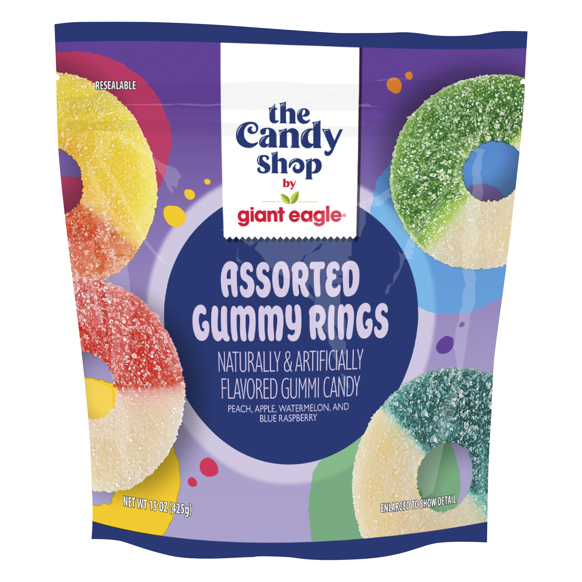 slide 1 of 1, Ge Assorted Gummi Rings, 15 oz