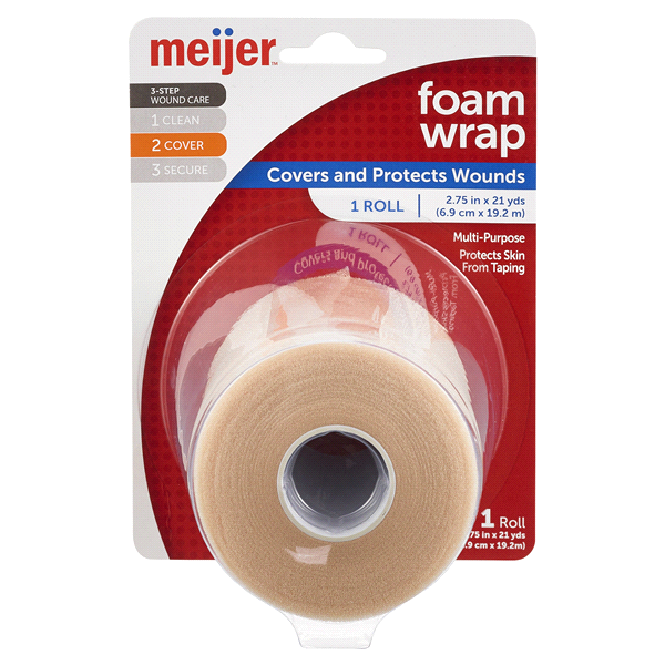 slide 1 of 2, Meijer Foam Wrap, 21 yds, 1 ct