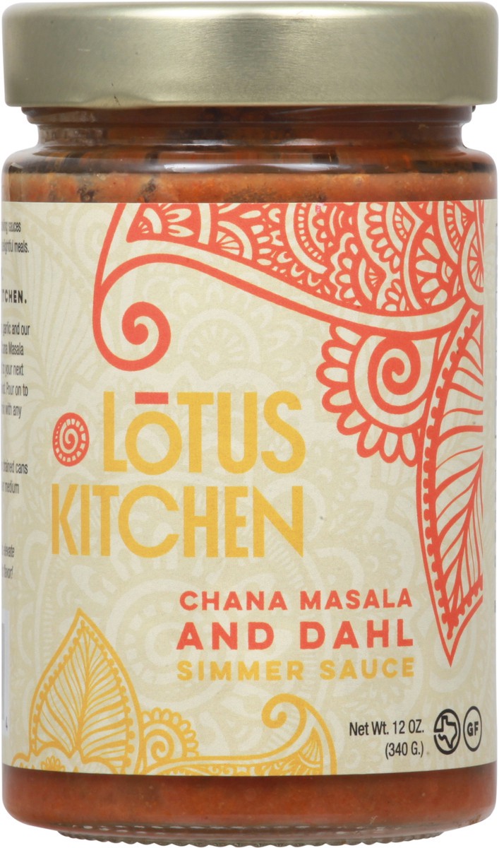 slide 1 of 13, Lotus Kitchen Chana Masala and Dahl Simmer Sauce 12 oz, 12 oz