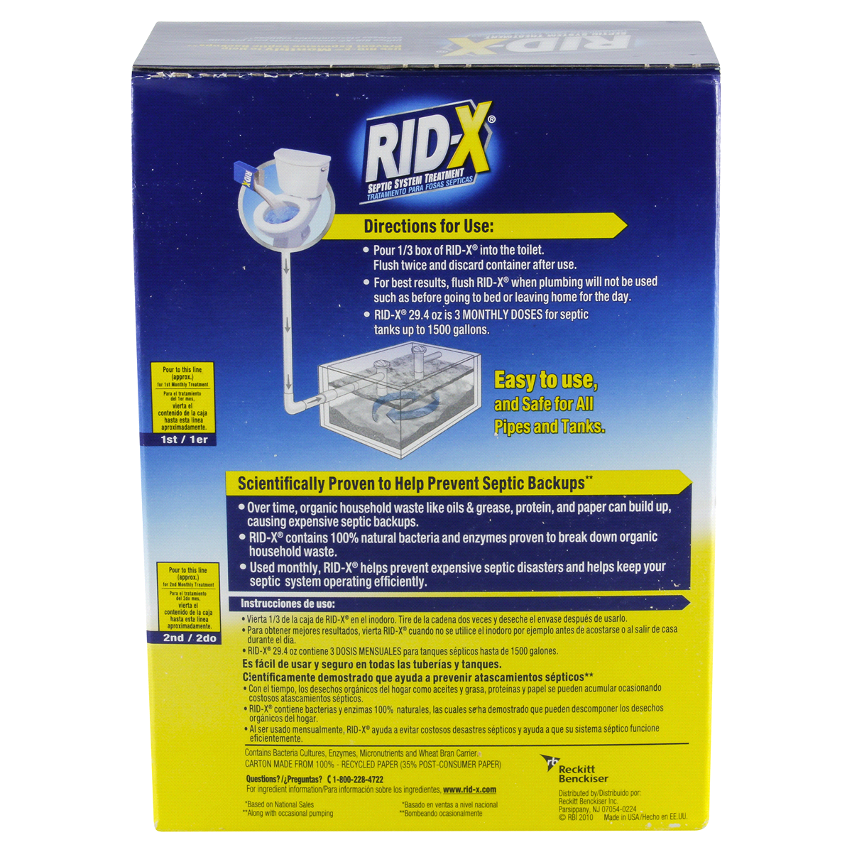 slide 4 of 5, RID-X Septic System Treatment - 3 Dose Powder, 29.4 oz