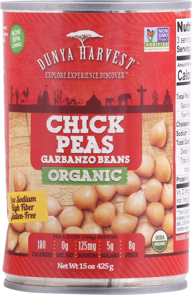 slide 1 of 14, Dunya Harvest Organic Chick Peas Garbanzo Beans 15 oz, 15 oz