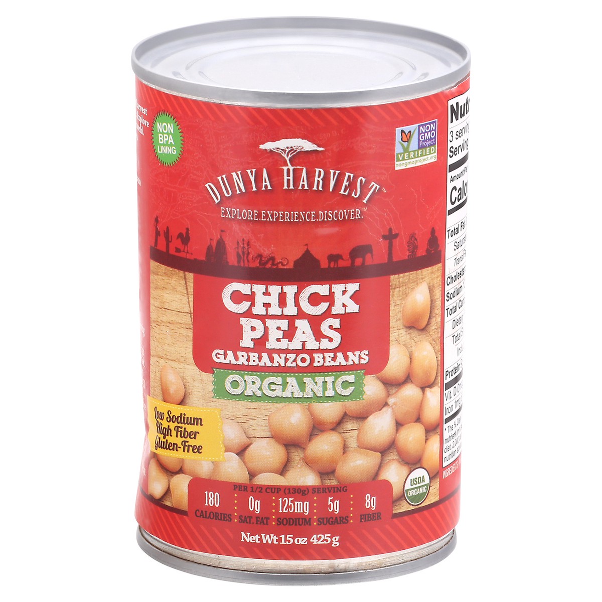 slide 1 of 14, Dunya Harvest Organic Chick Peas Garbanzo Beans 15 oz, 15 oz