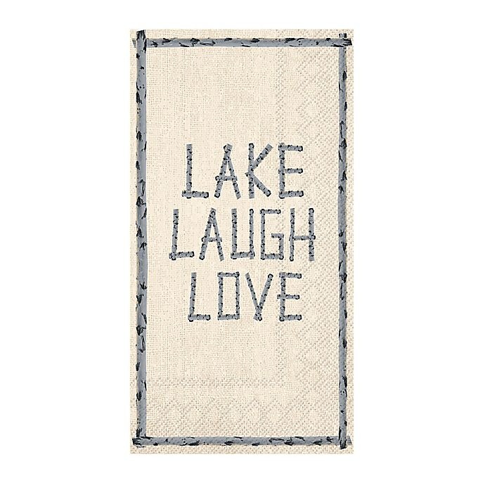 slide 1 of 1, Boston International Lake Laugh Love'' 3-Ply Paper Guest Towels'', 1 ct