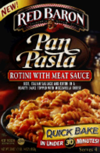 slide 1 of 1, Red Baron Pan Pasta Rotini with Meat Sa, 30 oz