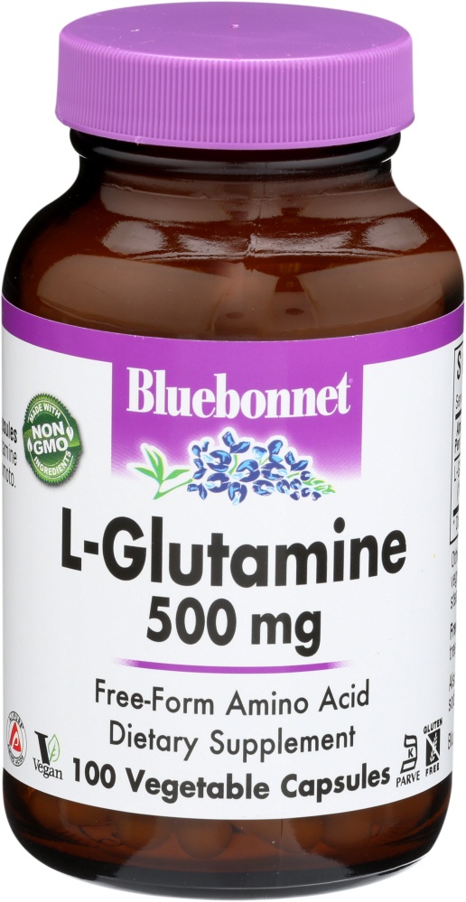 slide 1 of 1, Bluebonnet Nutrition L-Glutamine, 100 ct; 500 mg