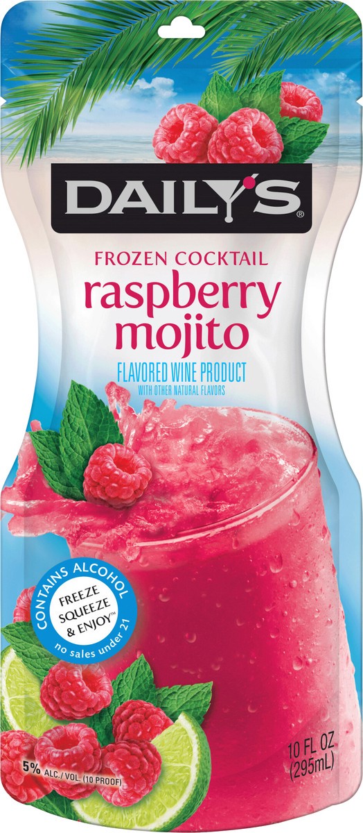 slide 2 of 8, Daily's Raspberry Mojito Ready to Drink Frozen Pouch 10 fl oz, 10 fl oz