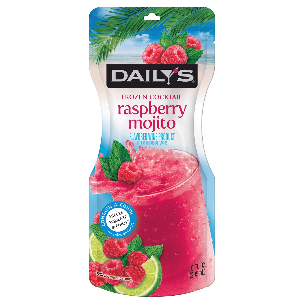 slide 6 of 8, Daily's Raspberry Mojito Ready to Drink Frozen Pouch 10 fl oz, 10 fl oz