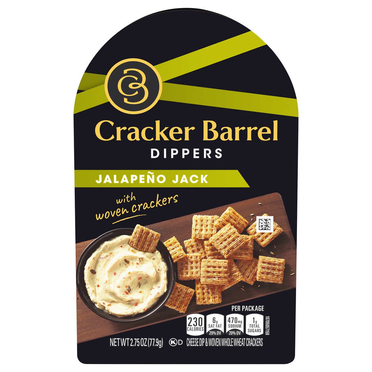 slide 12 of 13, Cracker Barrel Jalapeno Jack Cheese Dip and Crackers, 2.75 oz Package, 2.75 oz