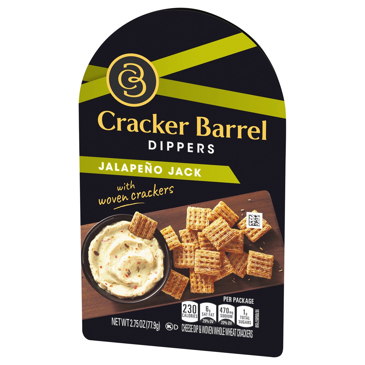 slide 5 of 13, Cracker Barrel Jalapeno Jack Cheese Dip and Crackers, 2.75 oz Package, 2.75 oz