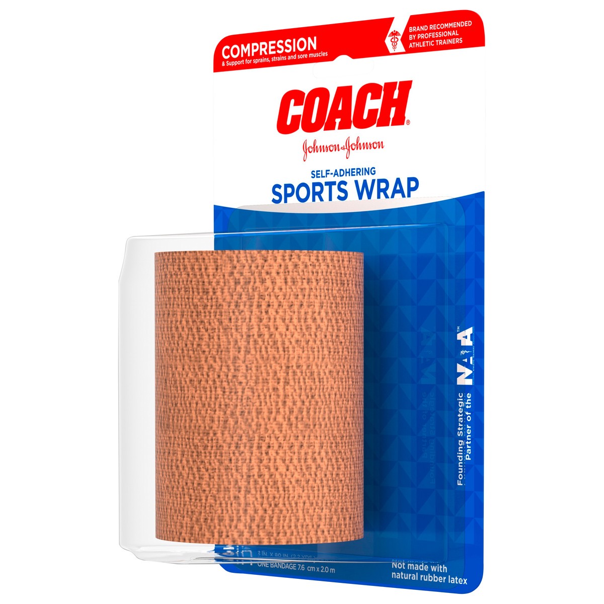 slide 5 of 8, Johnson & Johnson Coach Self-Adhering Elastic Wrap, 1 ct