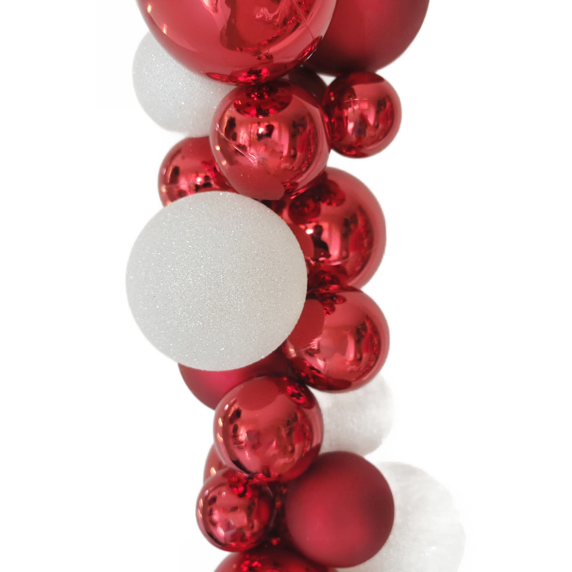 slide 2 of 2, 6ft. Red & White Ball Garland By Ashland, 6 ft