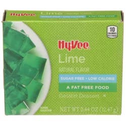 Hy-vee Lime Sugar Free Low Calorie Gelatin Dessert