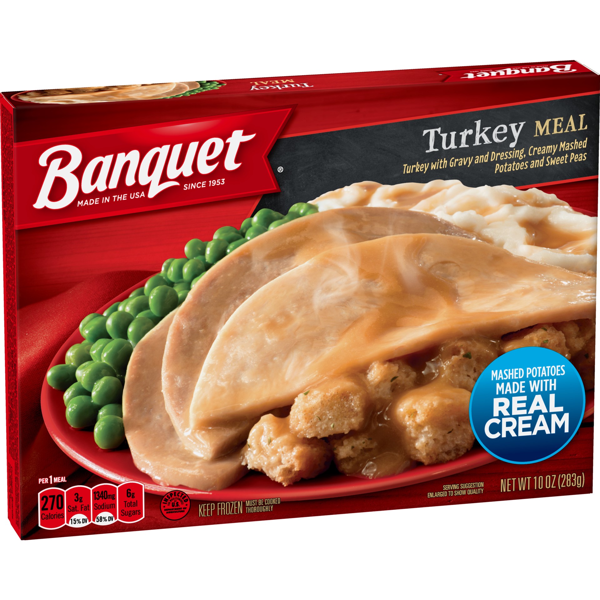 slide 3 of 5, Banquet Classic Turkey, Frozen Meal, 10 Ounce, 10 oz