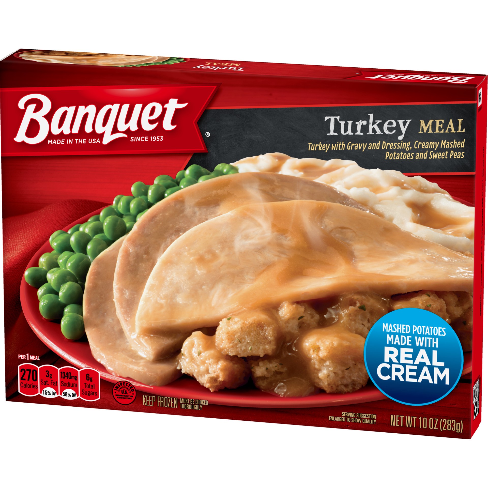 slide 5 of 5, Banquet Classic Turkey, Frozen Meal, 10 Ounce, 10 oz