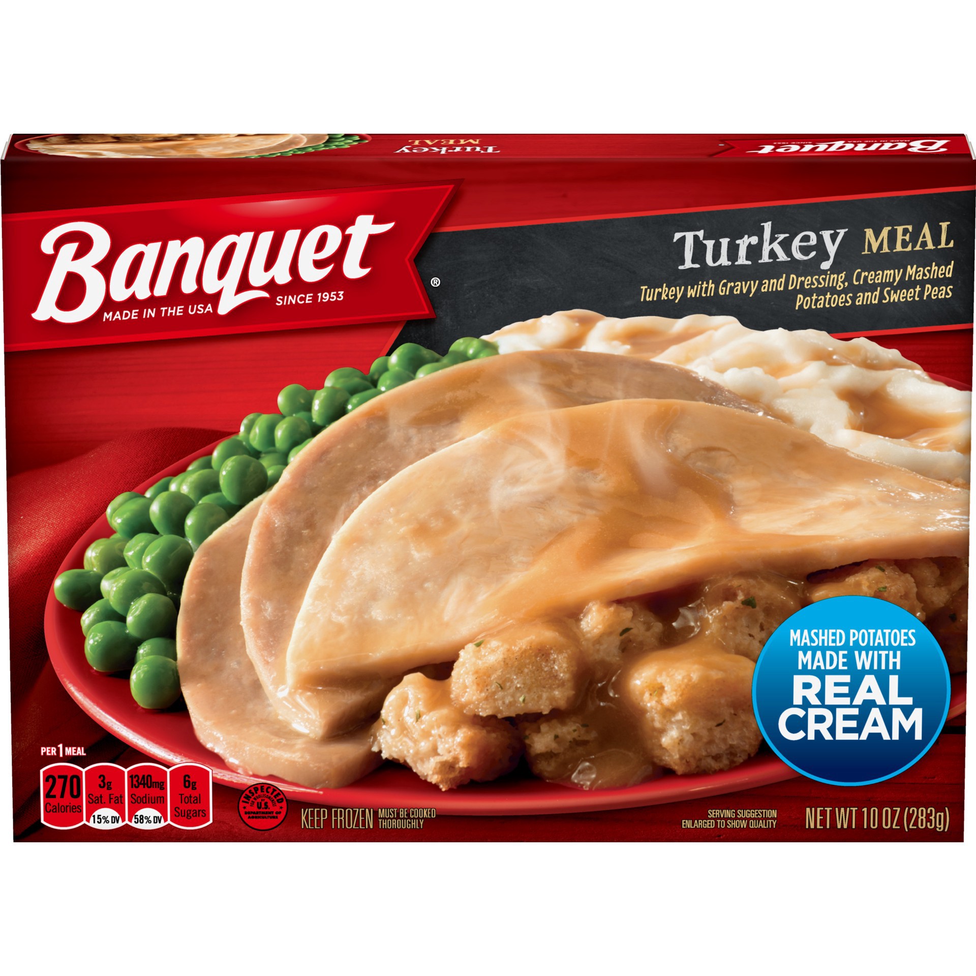 slide 1 of 5, Banquet Classic Turkey, Frozen Meal, 10 Ounce, 10 oz