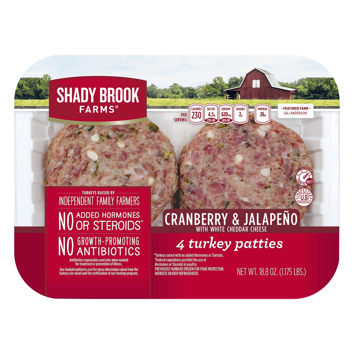 slide 1 of 9, Shady Brook Farms Cranberry & Jalapeno Burger, 17.17 oz