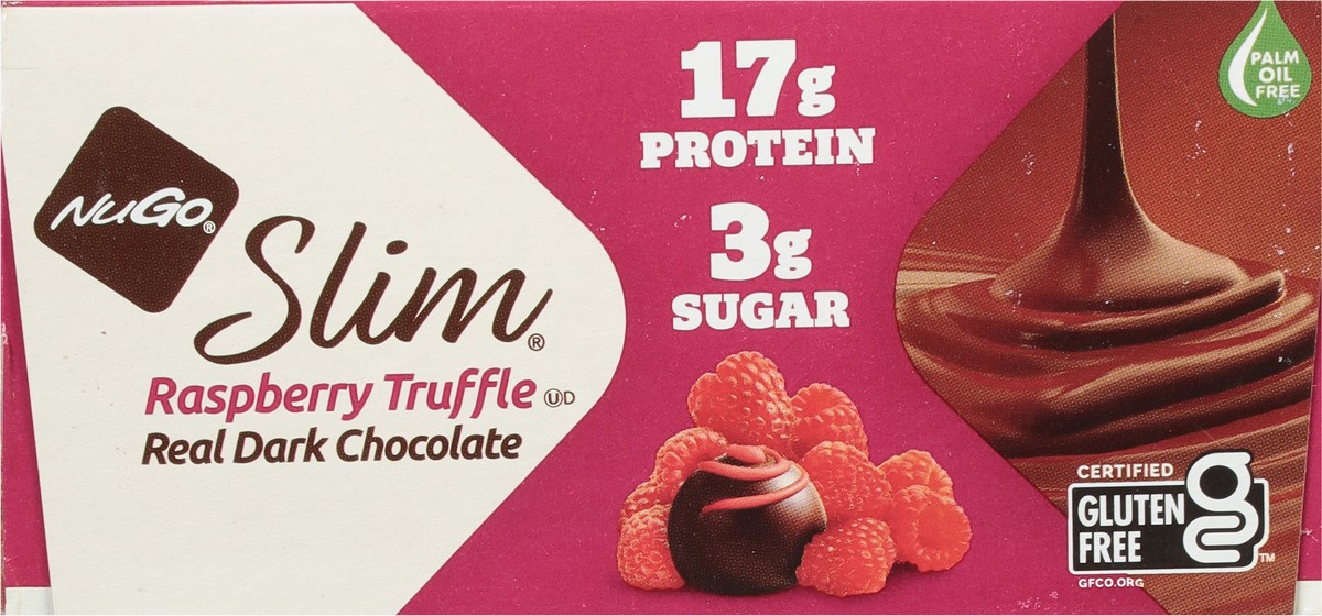 slide 5 of 9, NuGo Slim Raspberry Truffle Protein Bars 12 - 1.59 oz Bars, 12 ct