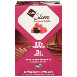 NuGo Slim Raspberry Truffle Protein Bars, 12 - 1.59 oz
