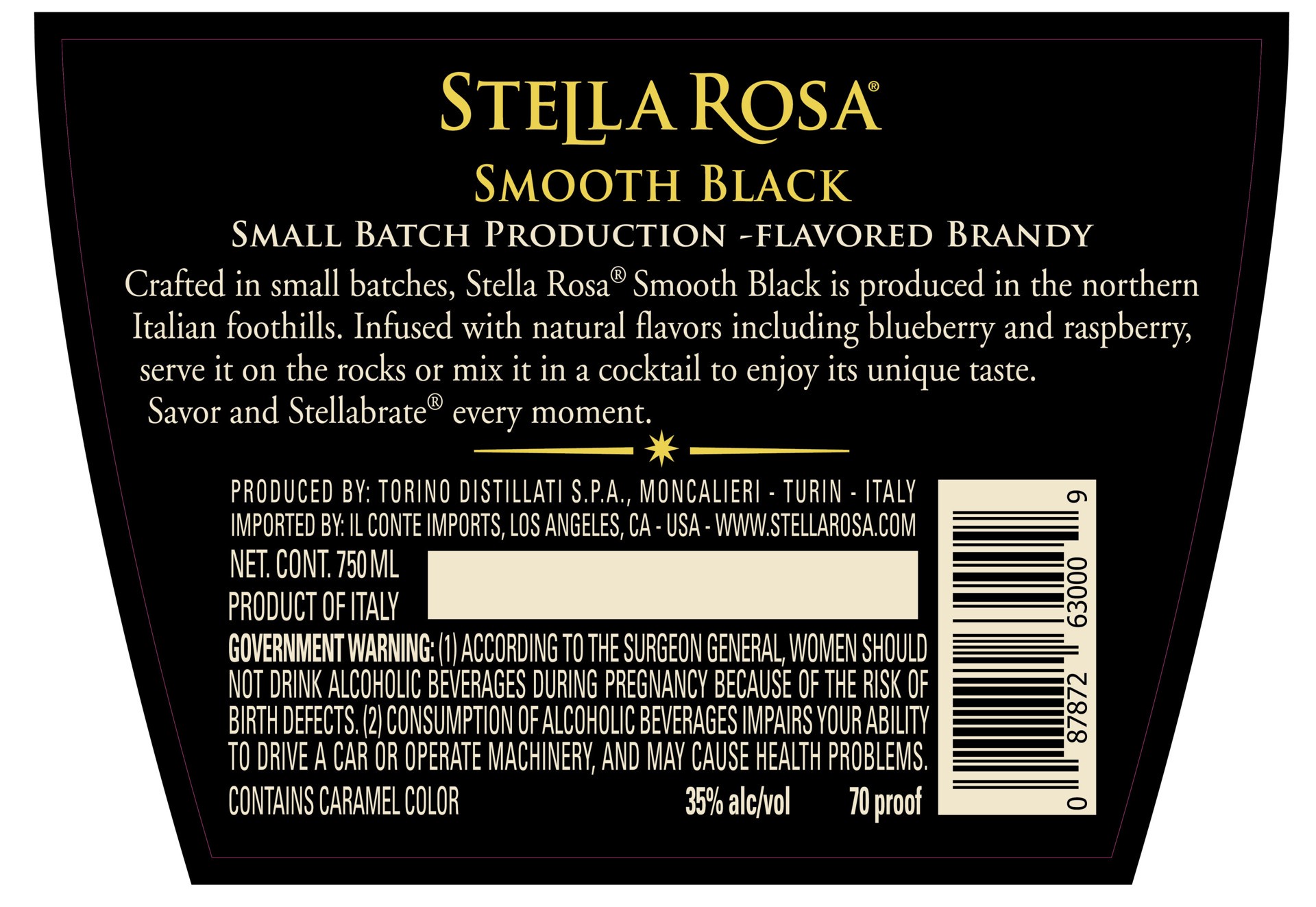 slide 6 of 9, Stella Rosa Brandy Smooth Black Italian Brandy 750 ml, 750 ml