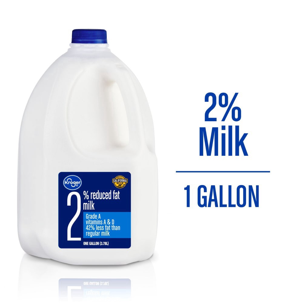 slide 2 of 4, Kroger 2% Reduced Fat Milk, 1 gal