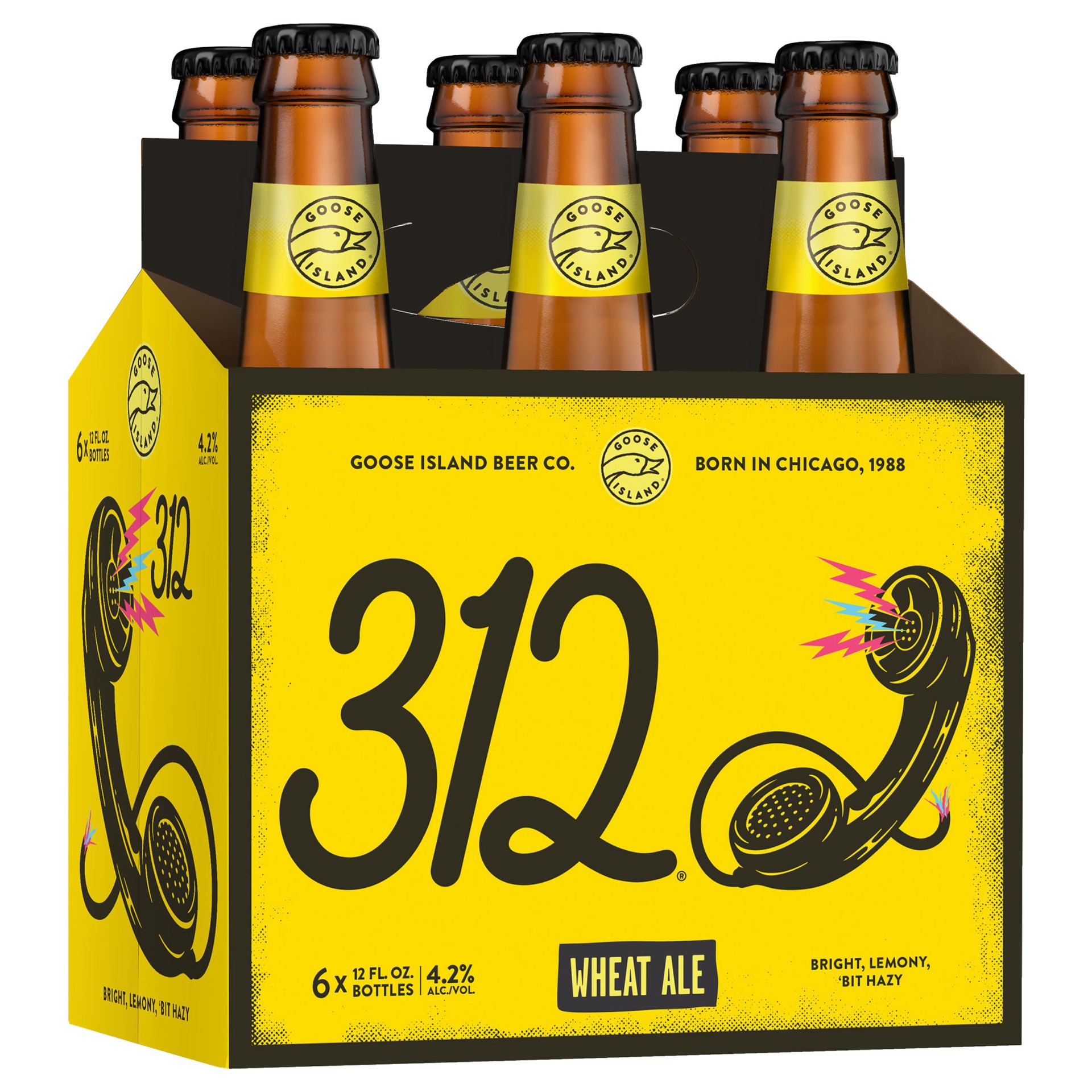 slide 1 of 6, Goose Island Beer Co. 312 Urban Wheat Ale Craft Beer, 6 Pack Beer - 12 FL OZ Bottles, 6 ct; 12 fl oz