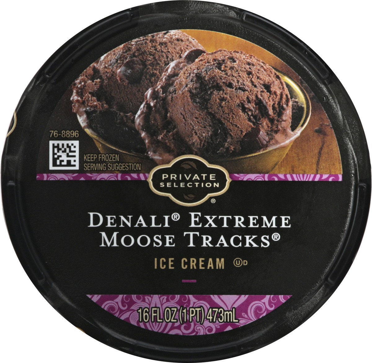 slide 9 of 9, Private Selection Denali Extreme Moose Tracks Ice Cream 16 oz, 16 oz