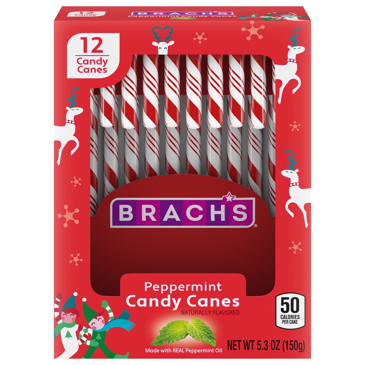 slide 1 of 14, Bobs Red & White Mint Candy Canes, 5.3 oz