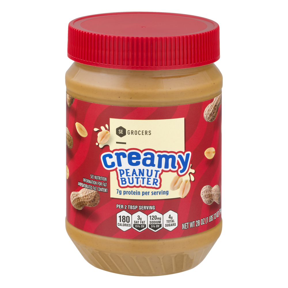 slide 1 of 1, SE Grocers Peanut Butter Creamy, 28 oz