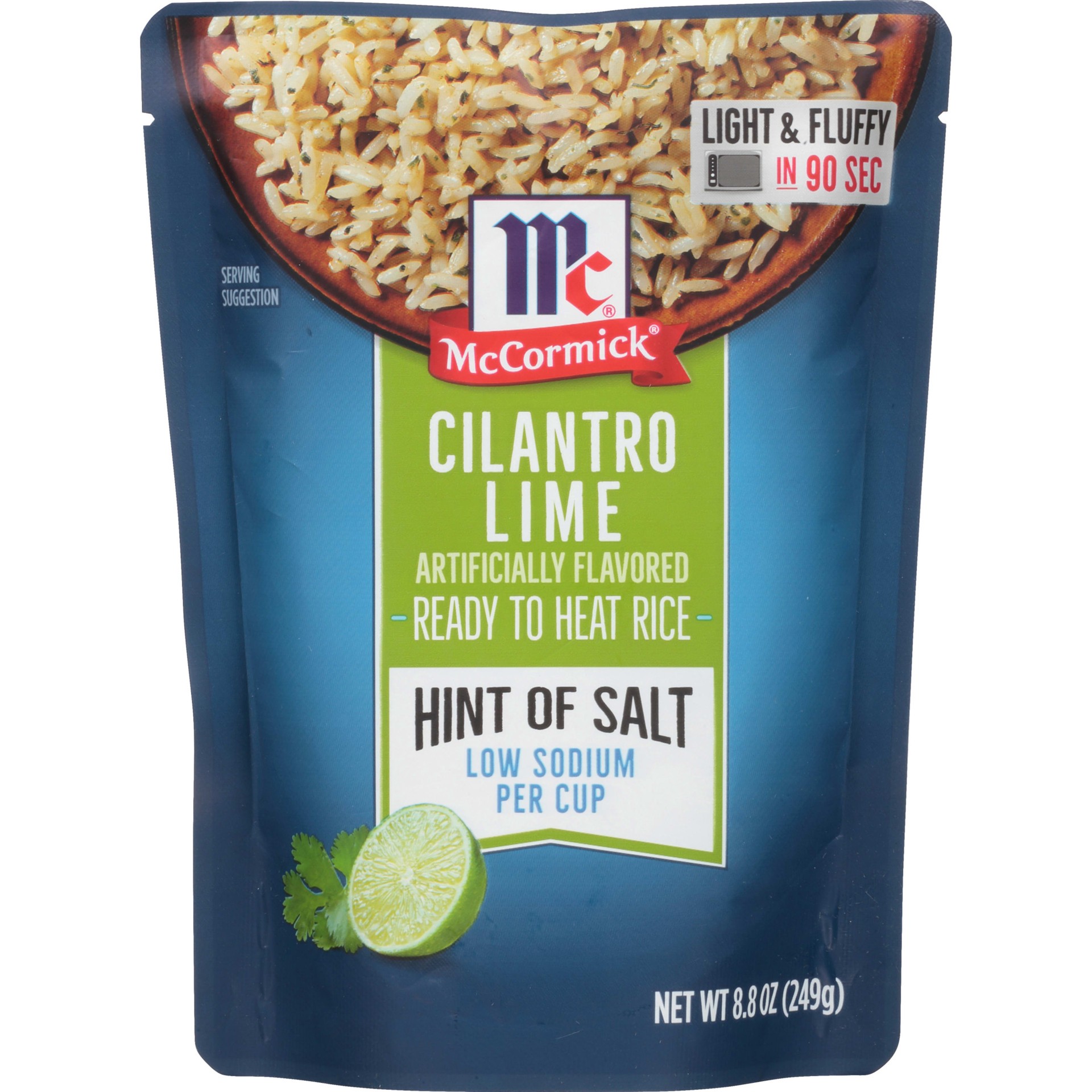 slide 1 of 7, McCormick Ready to Heat Rice Cilantro Lime Hint of Salt, 8.8 oz, 8.8 oz