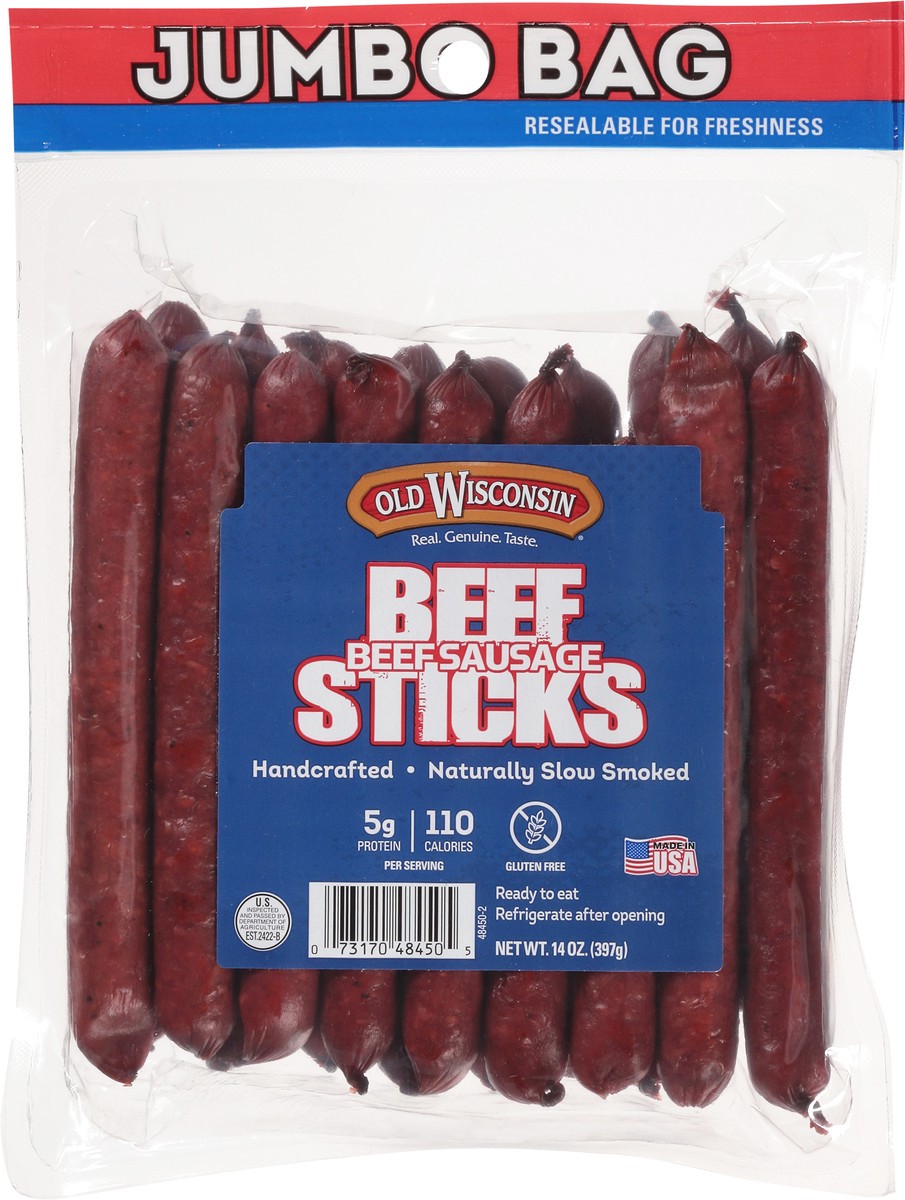 slide 2 of 7, Old Wisconsin Beef Sticks, 14 oz