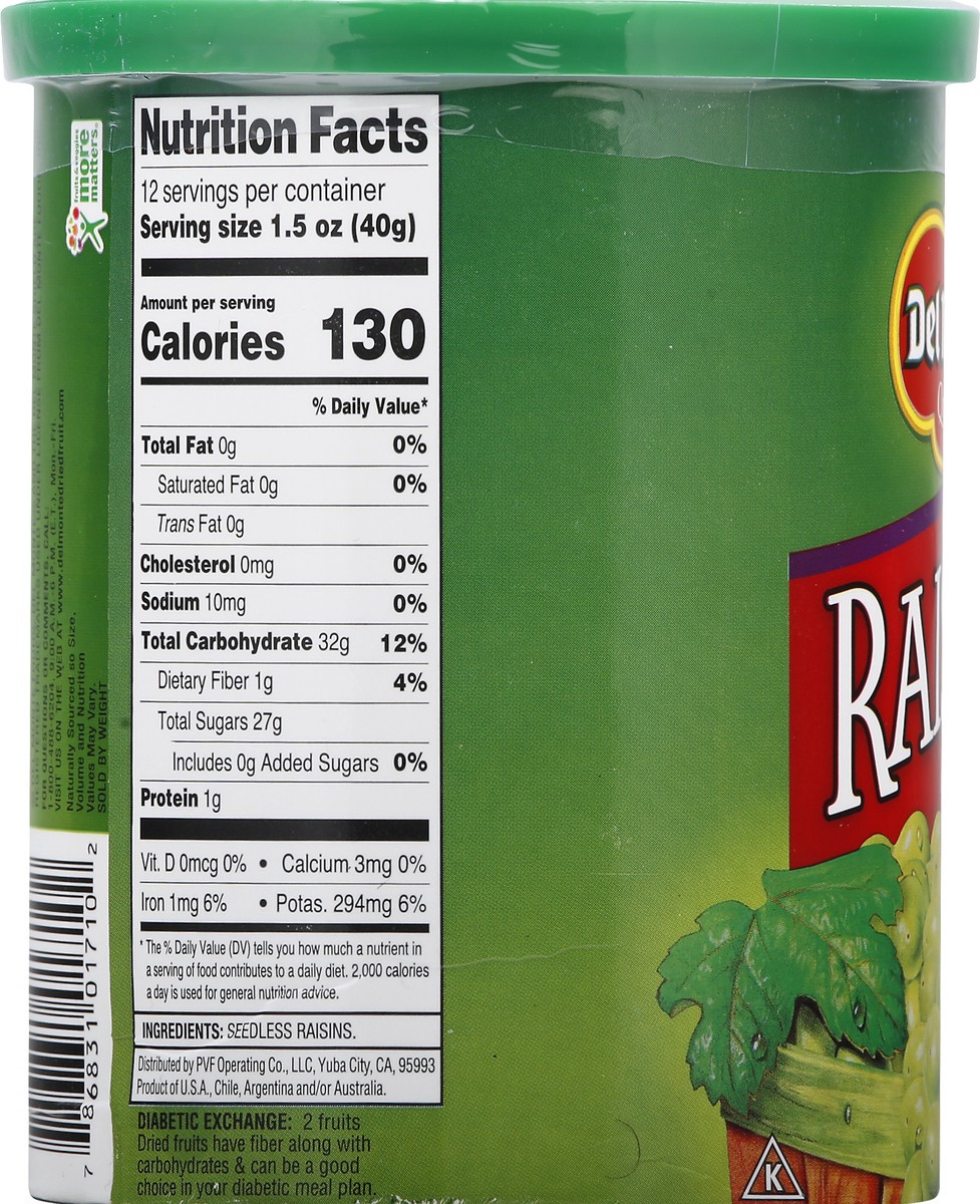 slide 12 of 12, Del Monte Raisins 18 oz, 18 oz