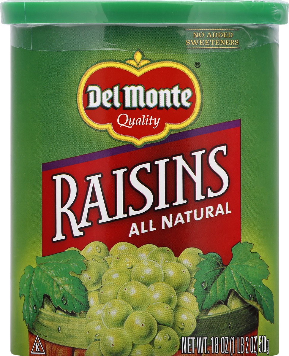 slide 6 of 12, Del Monte Raisins 18 oz, 18 oz