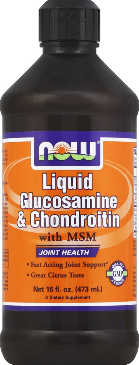 slide 3 of 3, NOW Liquid Glucosamine & Chondroitin with MSM - 16 fl. oz., 16 fl oz