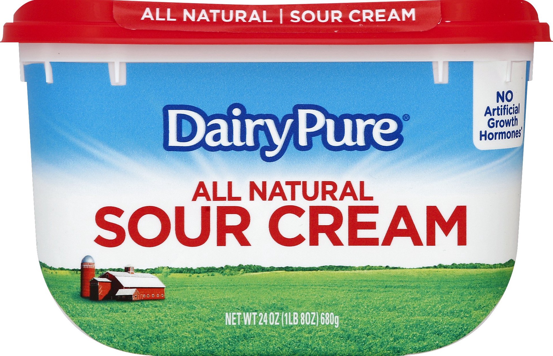 slide 1 of 1, Dairy Pure All Natural Sour Cream - 24 oz, 24 oz