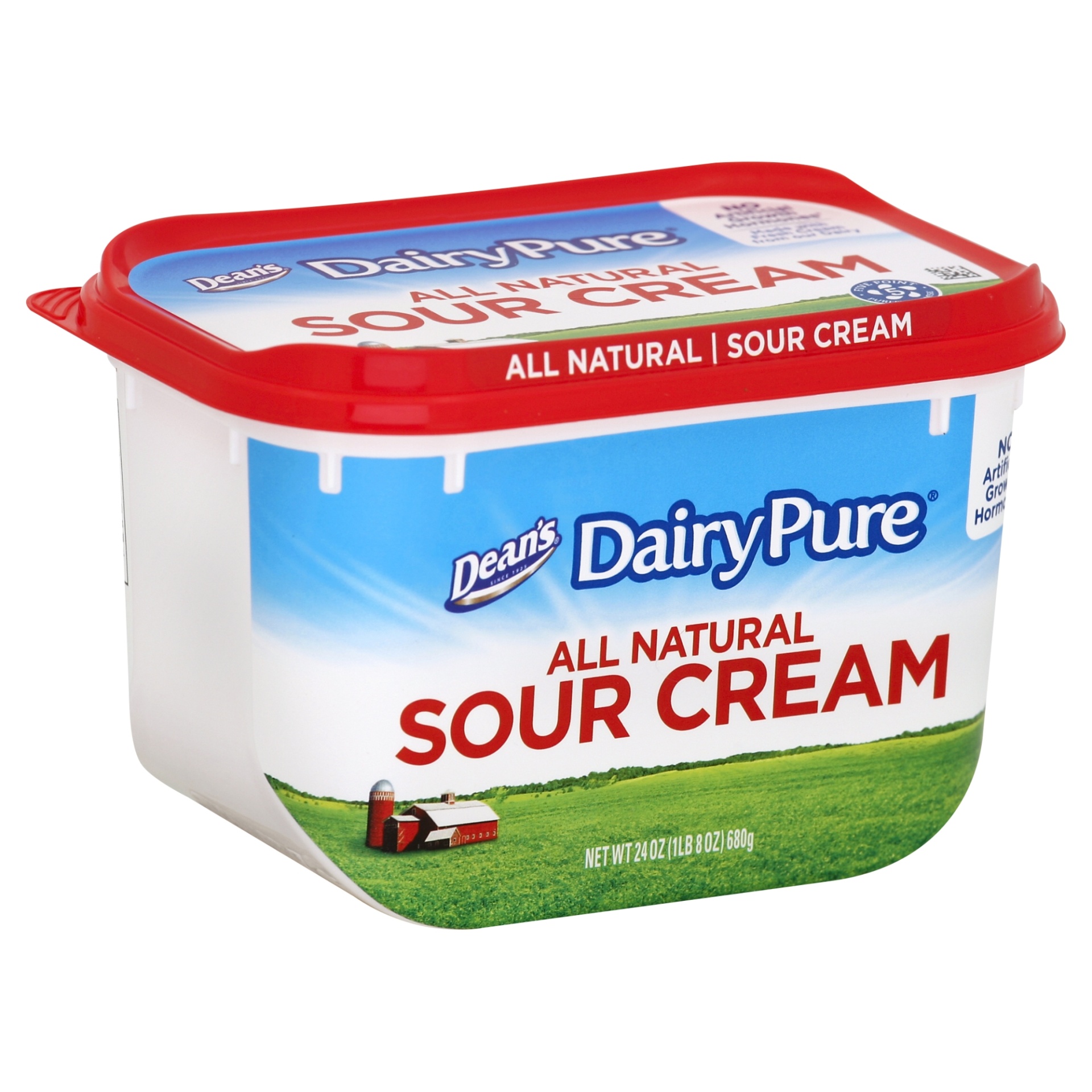 slide 1 of 1, Dairy Pure All Natural Sour Cream, 24 oz