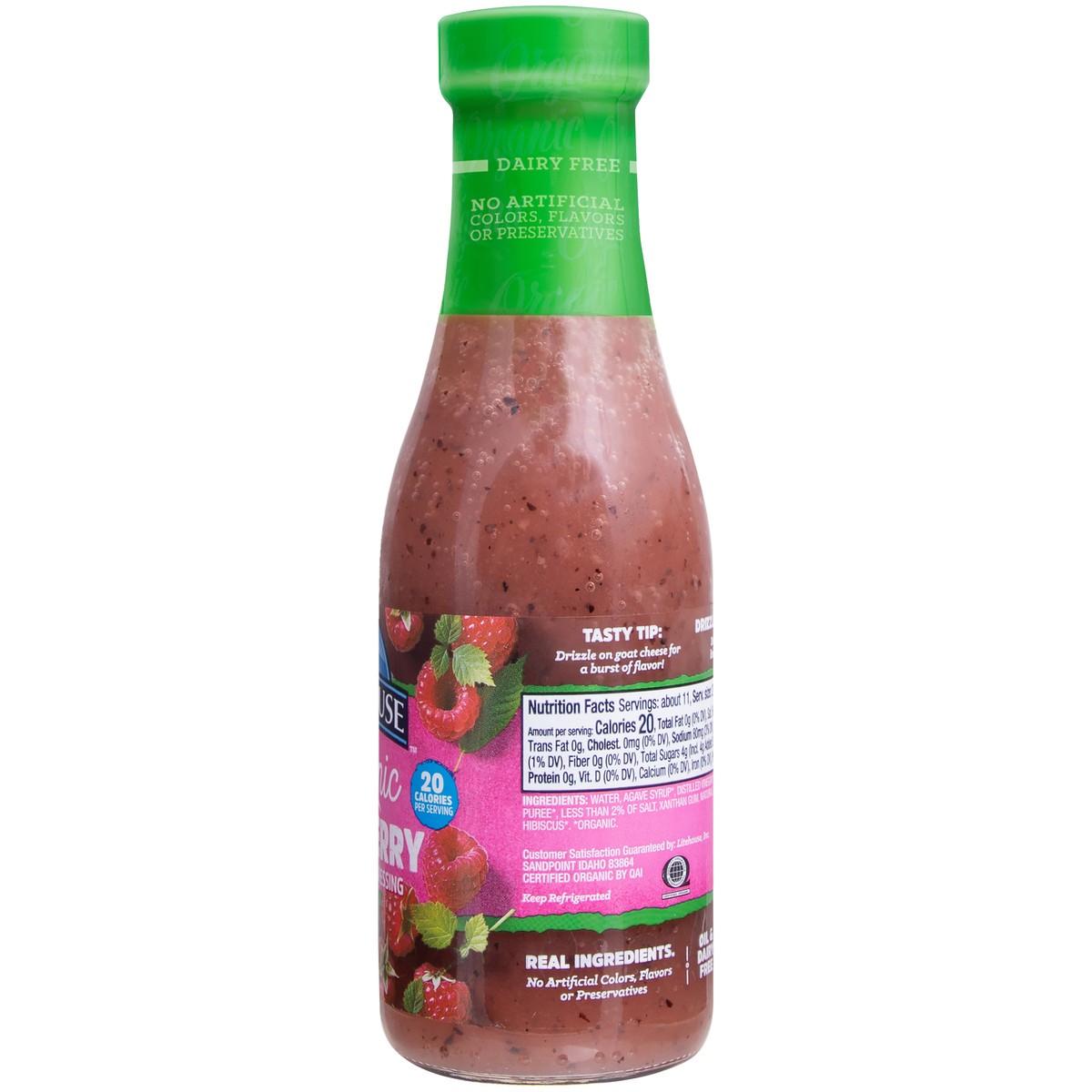 slide 2 of 8, Litehouse Organic Raspberry Vinaigrette Dressing 11.25 fl. oz. Bottle, 1 ct