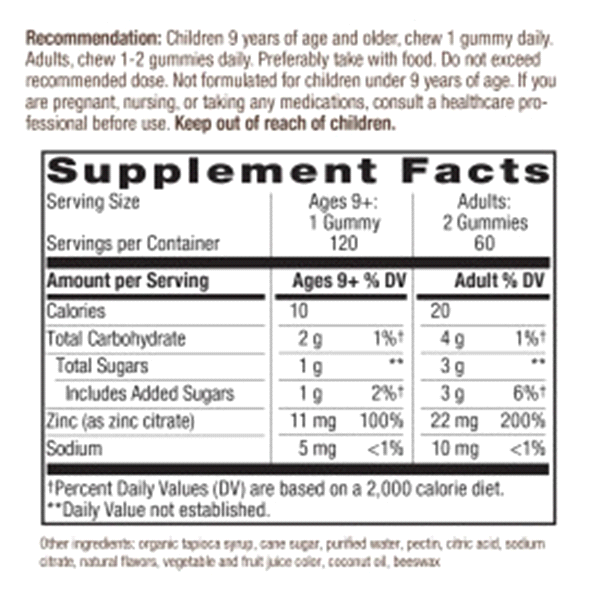 slide 2 of 5, Nature's Way Mixed Berry Zinc Gummies 11Mg, 120 ct