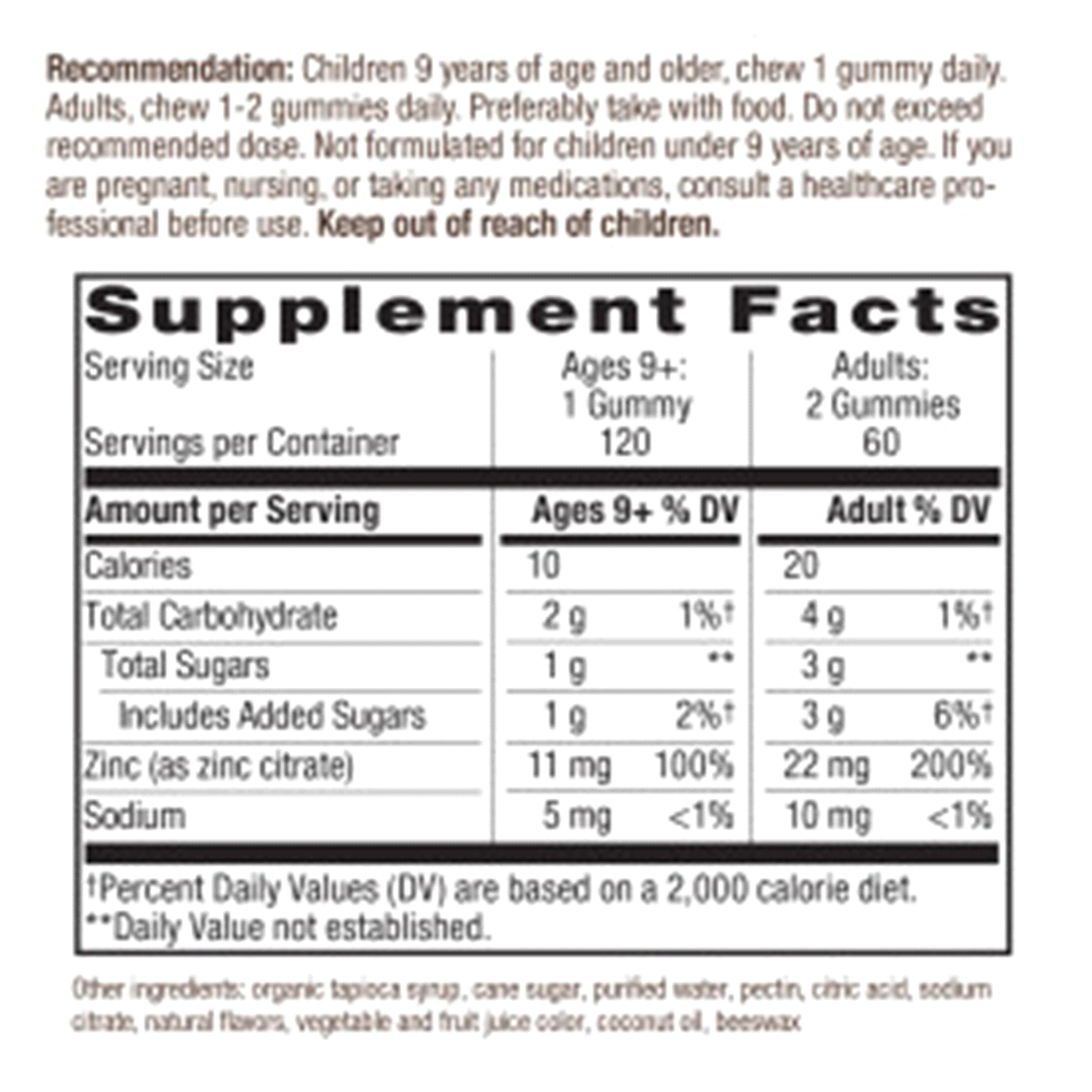 slide 3 of 5, Nature's Way Mixed Berry Zinc Gummies 11Mg, 120 ct