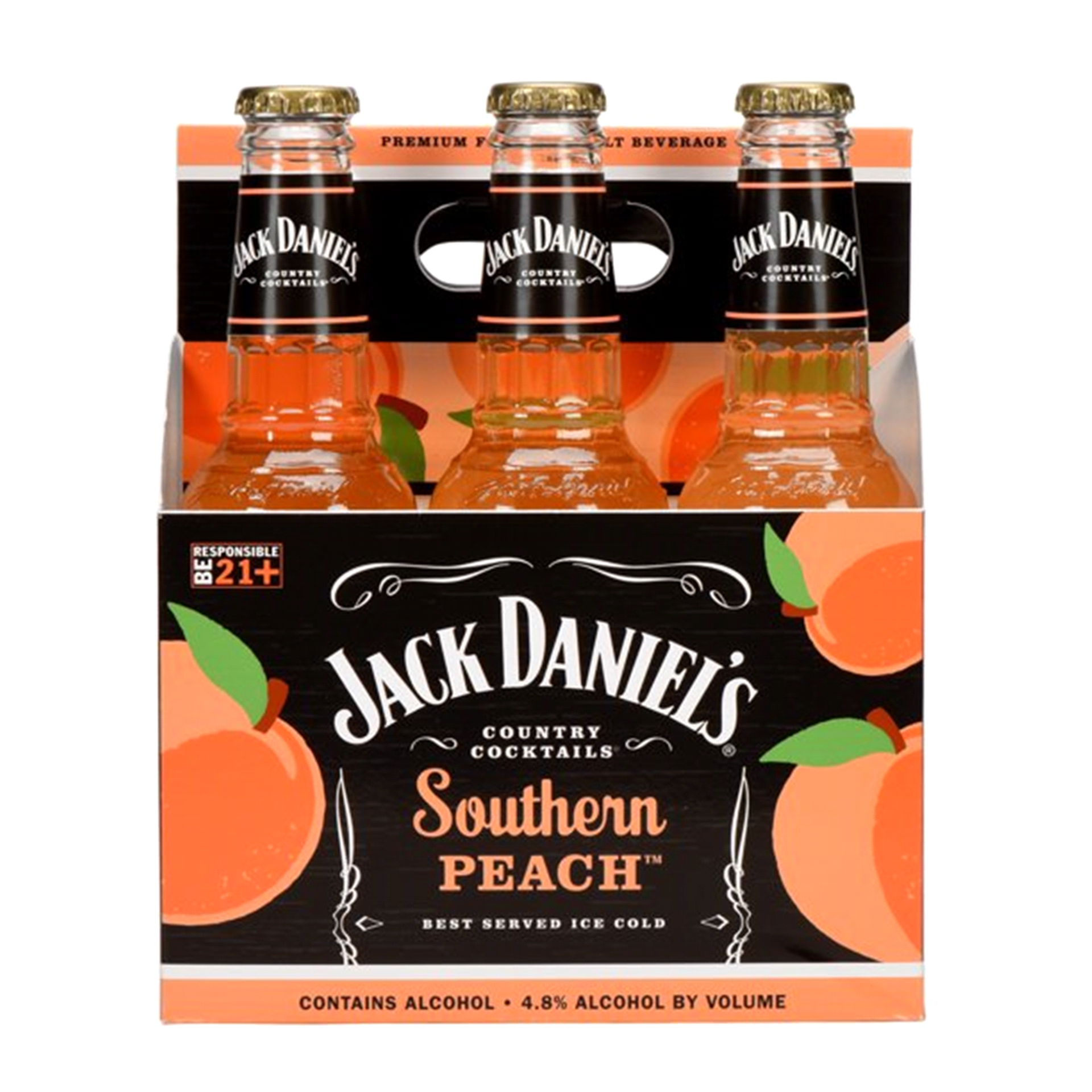 slide 1 of 1, Jack Daniel's Southern Peach Country Cocktails 6 - 10 fl oz Bottles, 6 ct; 10 oz