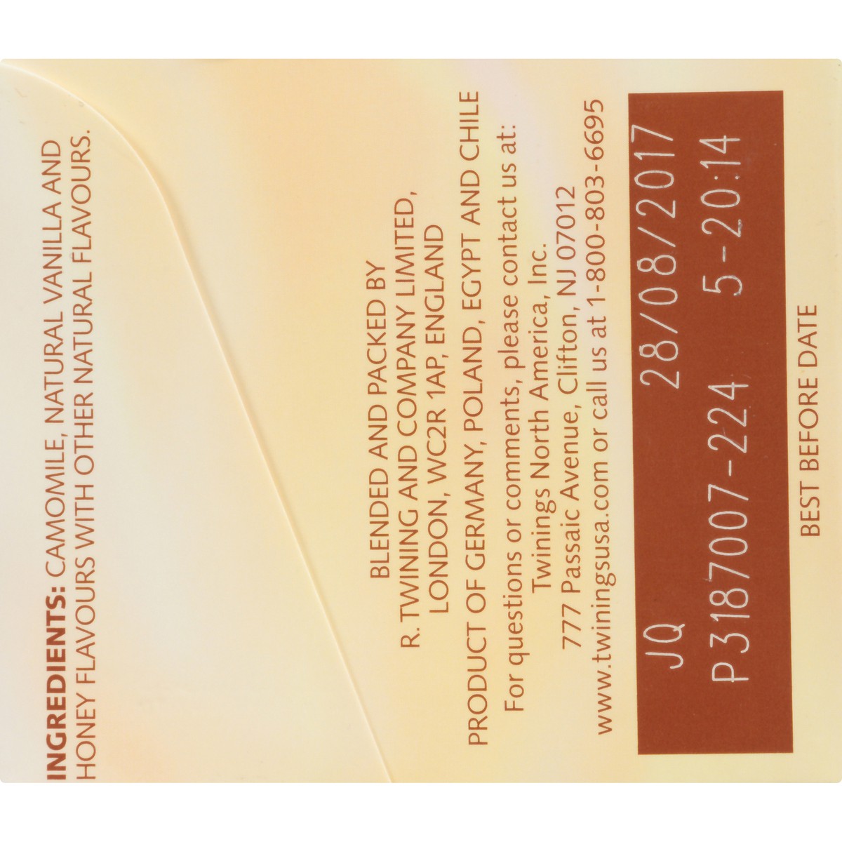 slide 6 of 9, Twinings Camomile, Honey & Vanilla Tea - 20 ct, 20 ct; 1.13 oz