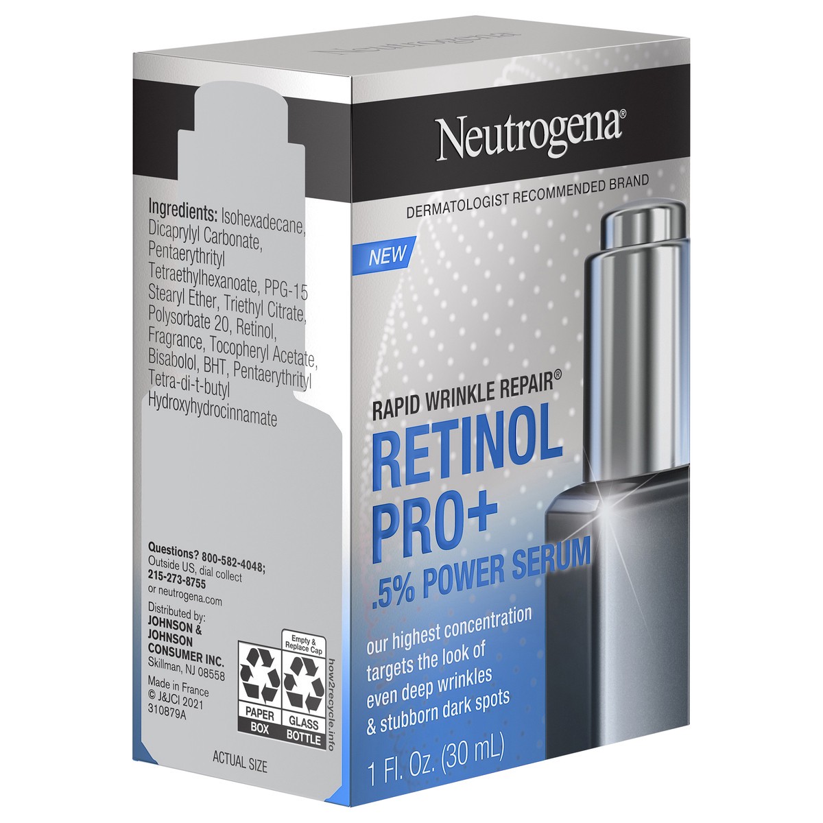 slide 5 of 8, Neutrogena Rapid Wrinkle Repair Retinol Pro+ Power Serum, 1 Fl. Oz, 1 fl oz