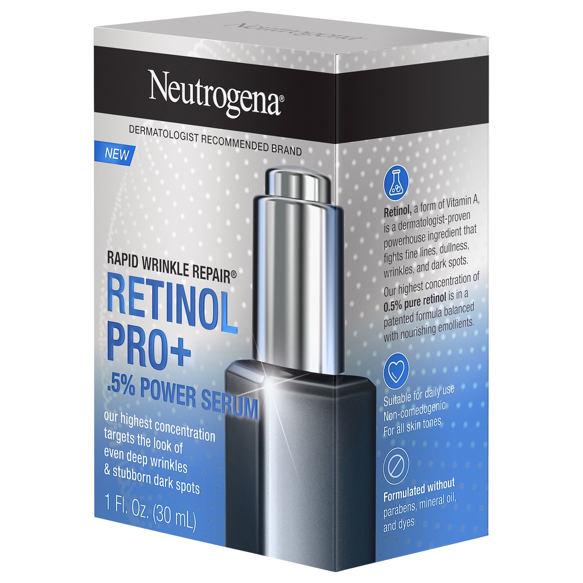slide 6 of 8, Neutrogena Rapid Wrinkle Repair Retinol Pro+ Power Serum, 1 Fl. Oz, 1 fl oz