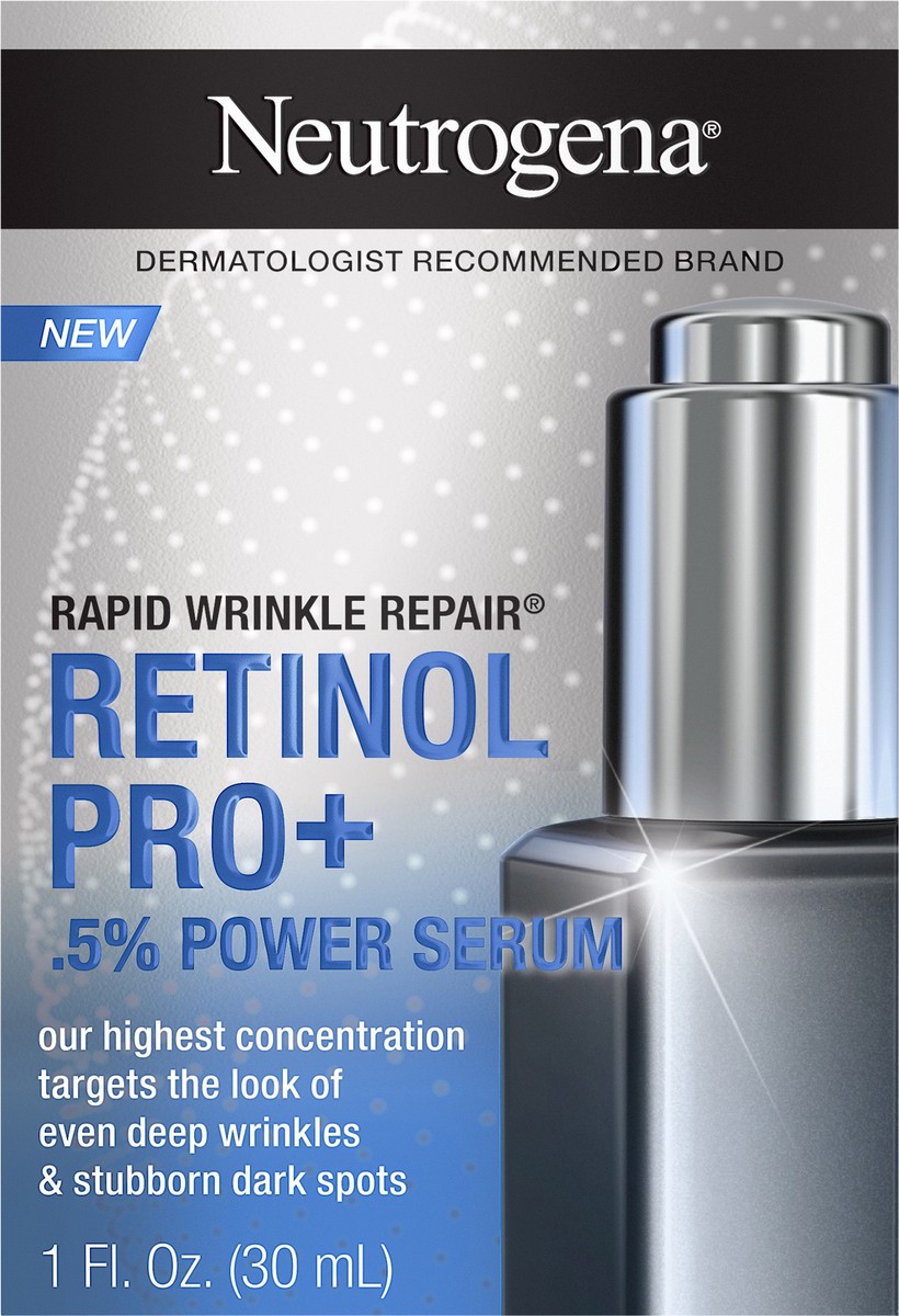 slide 7 of 8, Neutrogena Rapid Wrinkle Repair Retinol Pro+ Power Serum, 1 Fl. Oz, 1 fl oz