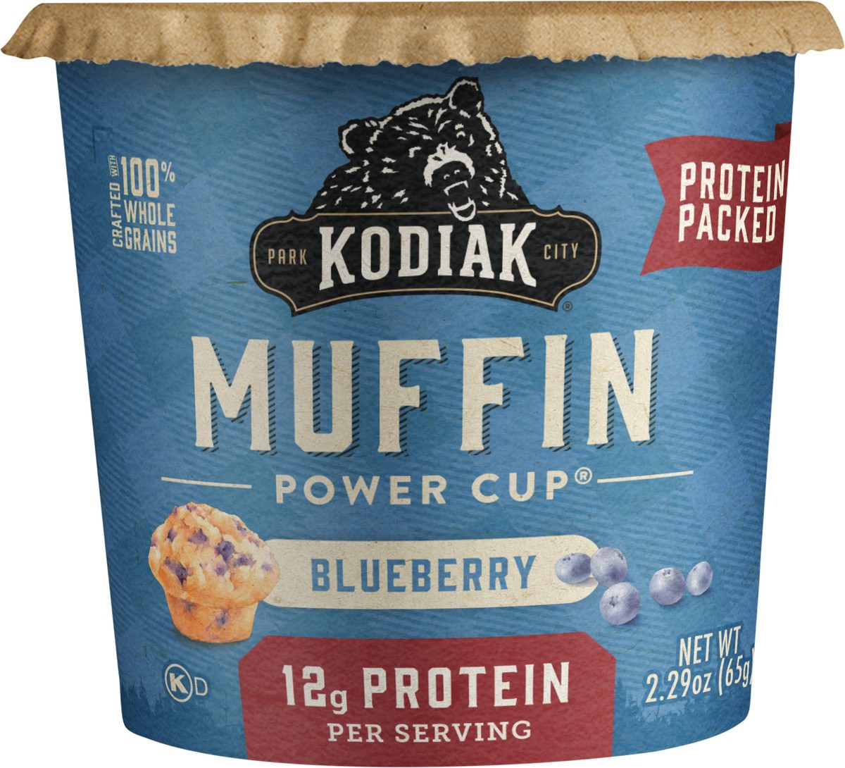 slide 3 of 6, Kodiak Cakes Muffin Power Cup, Blueberry, 2.22 oz, 2.29 oz