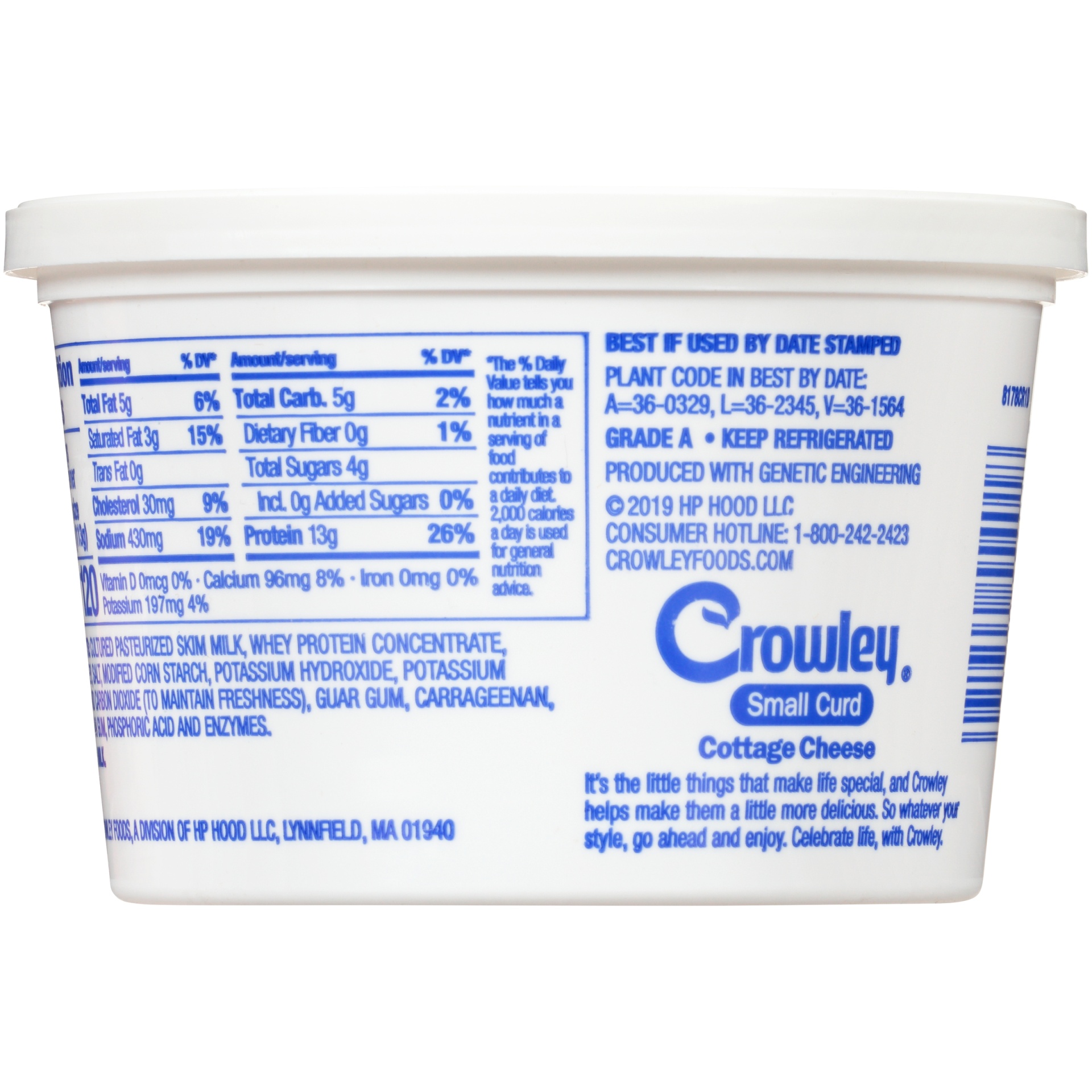 slide 2 of 7, Crowley Small Curd Cottage Cheese, 16 oz