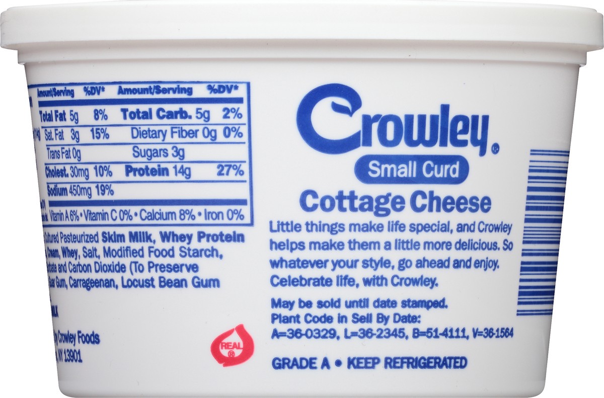 Crowley Small Curd Cottage Cheese, 16 oz 16 oz Shipt