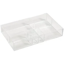 our goods Multi Compartment Organization Tray - Clear