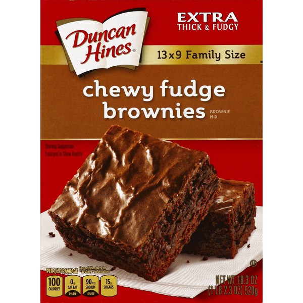 slide 1 of 1, Duncan Hines Chewy Fudge Brownie Mix, 1 ct