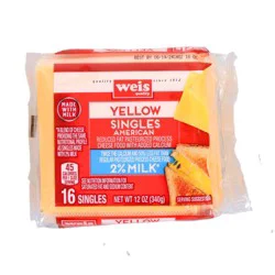 Weis Quality Yellow American Singles 2% Cheese