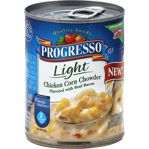 Progresso Light Chicken Corn Chowder Flavored With Real Bacon 18.5 oz ...